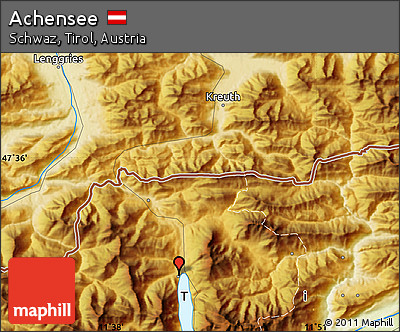 Physical Map of Achensee