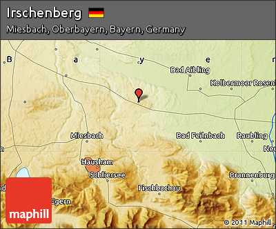 Physical Map of Irschenberg