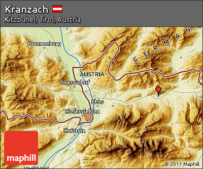 Physical Map of Kranzach