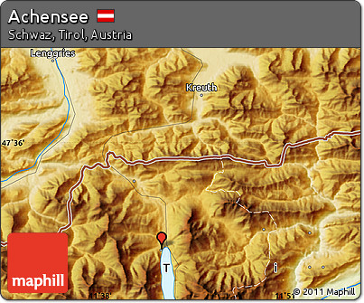 Physical Map of Achensee