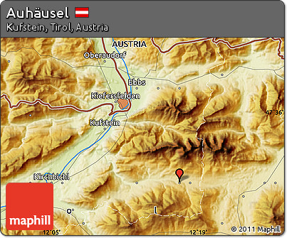 Physical Map of Auhäusel