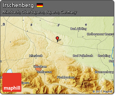 Physical Map of Irschenberg