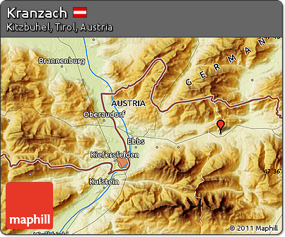 Physical Map of Kranzach