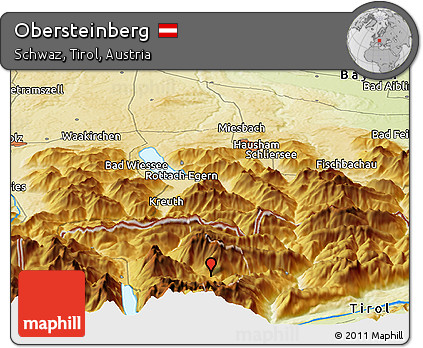 Physical Panoramic Map of Obersteinberg
