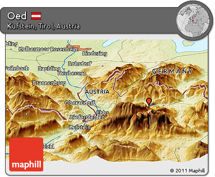 Physical Panoramic Map of Oed
