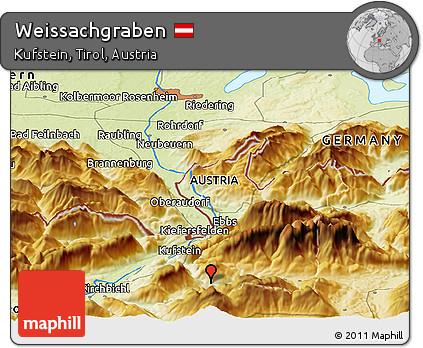 Physical Panoramic Map of Weissachgraben