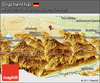 Physical Panoramic Map of Drachenthal