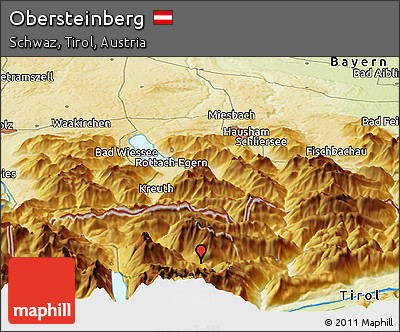 Physical Panoramic Map of Obersteinberg