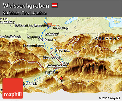 Physical Panoramic Map of Weissachgraben