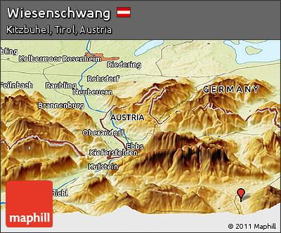 Physical Panoramic Map of Wiesenschwang