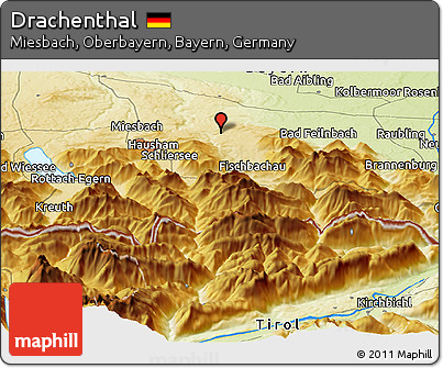 Physical Panoramic Map of Drachenthal