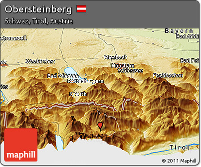 Physical Panoramic Map of Obersteinberg