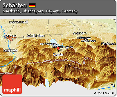 Physical Panoramic Map of Schärfen