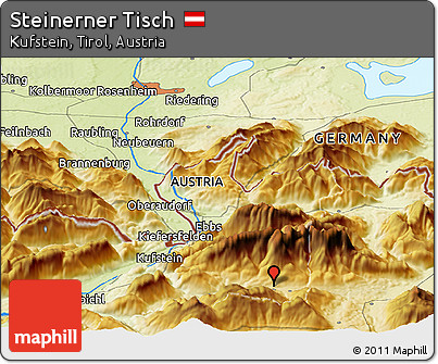 Physical Panoramic Map of Steinerner Tisch