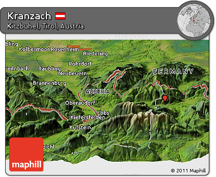 Satellite Panoramic Map of Kranzach