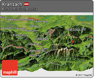 Satellite Panoramic Map of Kranzach
