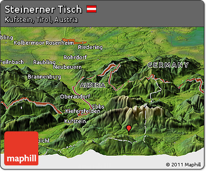 Satellite Panoramic Map of Steinerner Tisch