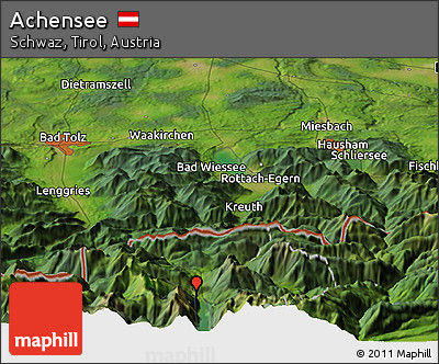 Satellite Panoramic Map of Achensee
