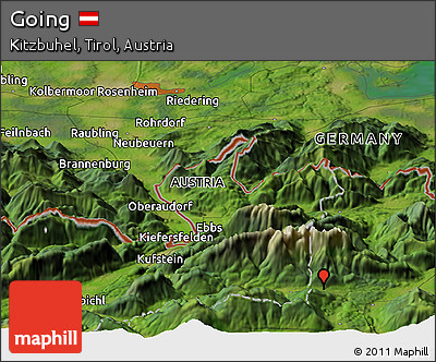 Satellite Panoramic Map of Going