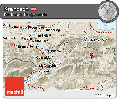 Shaded Relief Panoramic Map of Kranzach