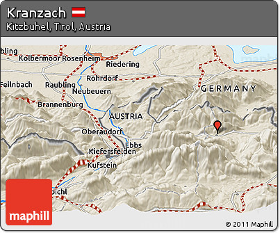 Shaded Relief Panoramic Map of Kranzach