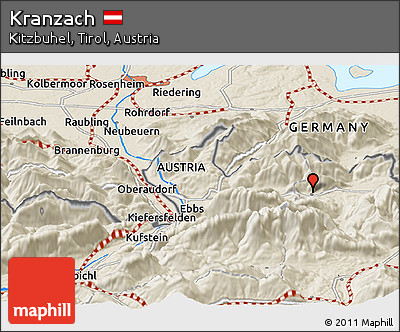 Shaded Relief Panoramic Map of Kranzach