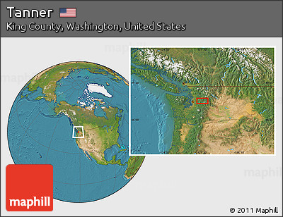 Satellite Location Map of Tanner