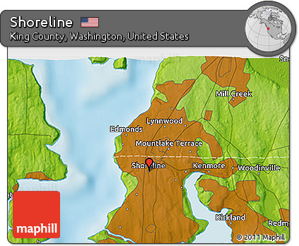 Physical 3D Map of Shoreline