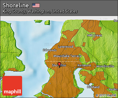 Physical 3D Map of Shoreline