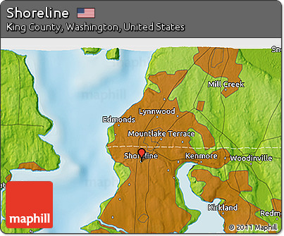 Physical 3D Map of Shoreline