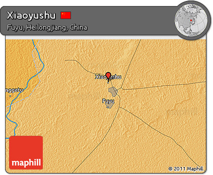 Political 3D Map of Xiaoyushu