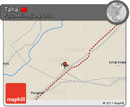 Shaded Relief 3D Map of Taha