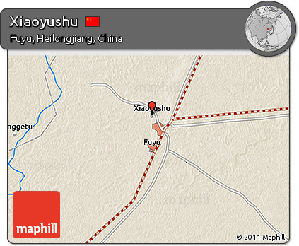 Shaded Relief 3D Map of Xiaoyushu