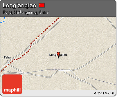 Shaded Relief 3D Map of Long'anqiao