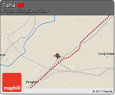 Shaded Relief 3D Map of Taha