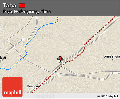 Shaded Relief 3D Map of Taha