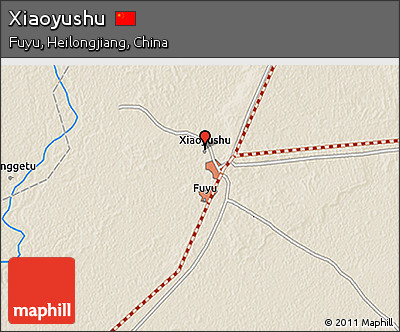 Shaded Relief 3D Map of Xiaoyushu