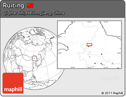 Blank Location Map of Ruiting