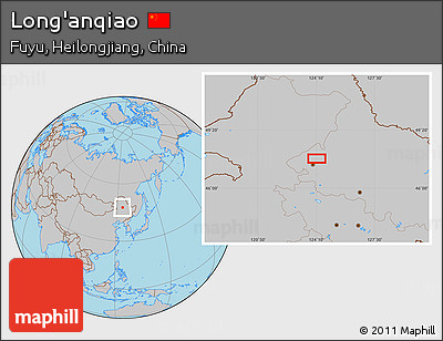 Gray Location Map of Long'anqiao