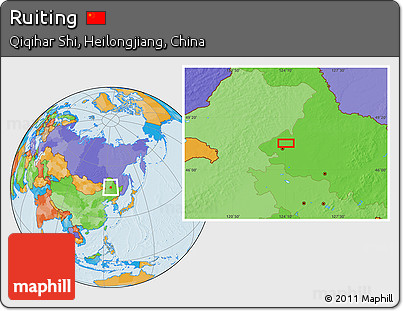 Political Location Map of Ruiting