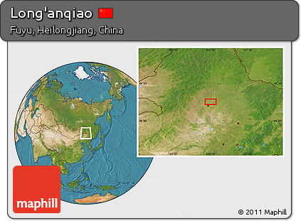 Satellite Location Map of Long'anqiao