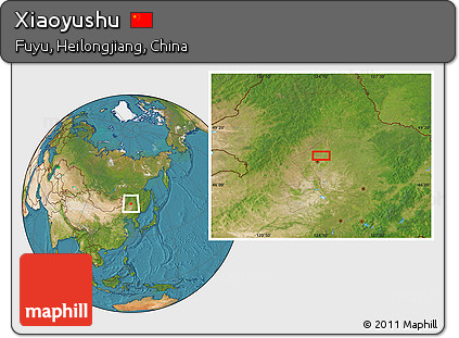 Satellite Location Map of Xiaoyushu