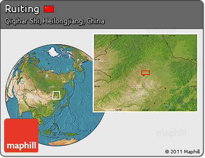 Satellite Location Map of Ruiting