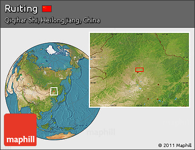 Satellite Location Map of Ruiting