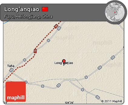 Shaded Relief Map of Long'anqiao