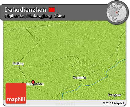 Physical Panoramic Map of Dahudianzhen