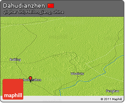 Physical Panoramic Map of Dahudianzhen