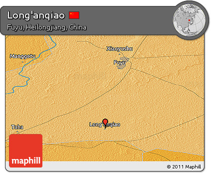 Political Panoramic Map of Long'anqiao