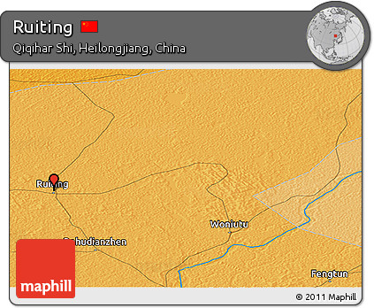 Political Panoramic Map of Ruiting
