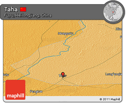 Political Panoramic Map of Taha